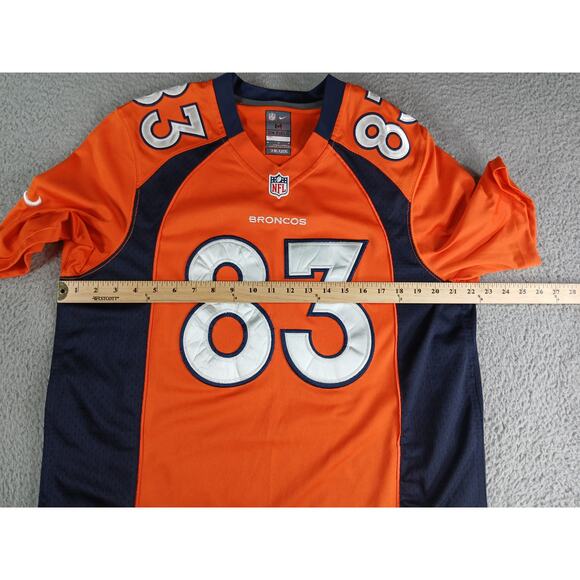 Nike On Field Denver Broncos Wes Welker NFL Jersey Mens Medium Orange #83 - Picture 5 of 8
